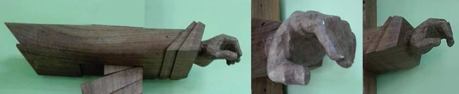 Detalles de la escultura Cristo de los Fractales, obra de IBO escultor
